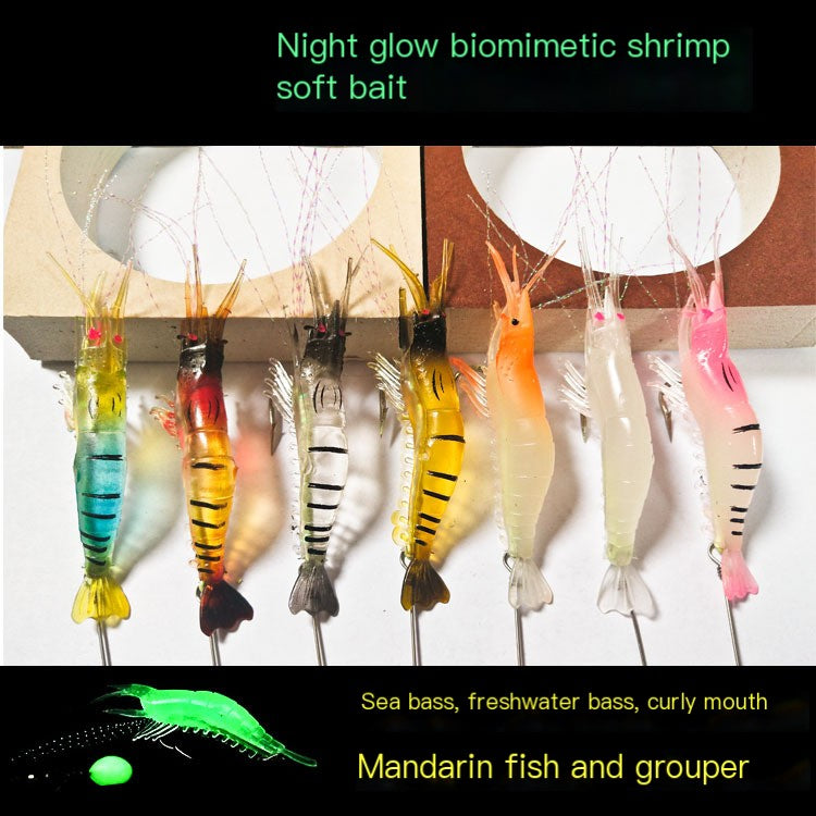 Luminous Soft Shrimp Lure for Freshwater/Saltwater Fishing