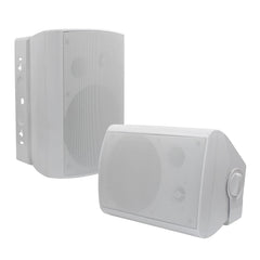 Herdio 6.5 Inch 400W Outdoor Speakers Wired Waterproof Passive with Powerful BassWall Mount Speakers for Patio Garage Covered DeckAll-Weather Durability(PairWhite)