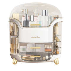 Makeup Organizer & Skincare Organizers Cosmetic Organizer Box for Countertop with Lid & Drawers Make Up Storage Organizer with Waterproof & Dustproof Cover Birthday Gifts for Vanity Women Girls