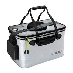 WHCDSTGJ Transparent Lid Fishing Bucket Portable Foldable Fishing Bucket Live Bait Bucket with Aeration Hole for Bait Bucket Live Fish Bucket Live Bait Storage.4/6/8 gallons (8 gallons)