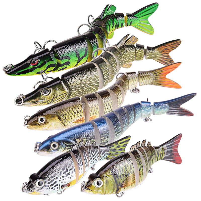Pumowu Fishing Lures Set， Multi-Stage Bait ，Slow Sinking Bionic Bait ， Freshwater Saltwater bass Bionic Bait bass， Mens Fishing Gift