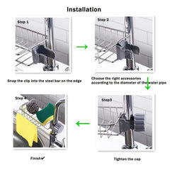Stainless Steel Kitchen Faucet Rack and Sink Organizer