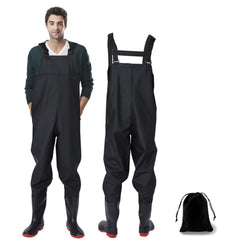 JUGATAMAIBU Waterproof Fishing Waders for Men & Women - Lightweight Durable Chest Waders with Built-in Boots for Fly Fishing Kayaking