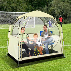 Sport Tent with Removable Top Cover and Sealed Floor - 4 Ventilation Ports All Weather Tent - Mesh Windows Clear View Tent 1-3 Person - Perfect for Outdoor Activities