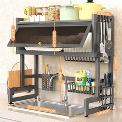 Multi-Functional Kitchen Sink Organizer Rack for Dishes