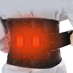 GINEKOO Heated Back Braces Breathable Back Support Belt with Heating Operated by Rechargeable Battery for Lower Back Pain Relief Lumbar Support for Men and Women for Herniated Discs Sciatica(XL)