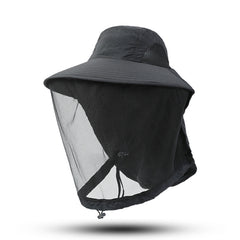 Outdoor Anti-Mosquito Fishing Hat with Mesh Mask
