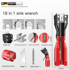18-in-1 Multi-Functional Faucet Wrench Tool