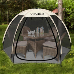 Screen House Tent Portable Screened Canopy Tent with Carry Bag Shelter Mesh Walls Screen House Room Great for Picnic Patio Backyard Beach Park Camping & Outdoor Activities 8x7x5ft
