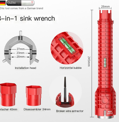 18-in-1 Multi-Functional Faucet Wrench Tool