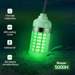 12V IP68 Underwater Fishing Light with 108 LEDs
