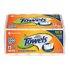 Members Mark Super Premium Paper Towels 15 Rolls 150 Sheets per roll