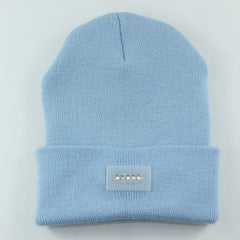 5 LED Lighted Knitted Fishing Beanie Hat