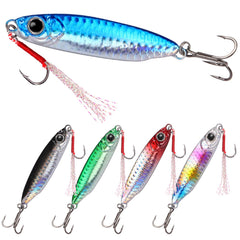 Tripquips Saltwater Jigs Fishing Lures with Ultra-Sharp Hooks Saltwater Spoon Lure for Tuna Salmon Grouper Sea Fishing Jigging Lure Trolling Spoon for Bass Fishing-30g-5PCS
