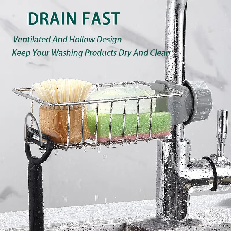 Stainless Steel Kitchen Faucet Rack and Sink Organizer