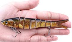 Multi-Jointed Lure for Bass Fishing, Soft Bait