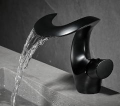Brass Basin Faucet with Waterfall Design (One Set)
