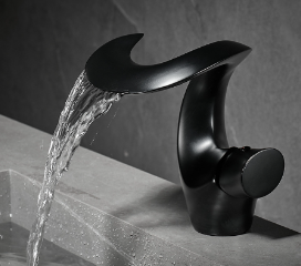 Brass Basin Faucet with Waterfall Design (One Set)