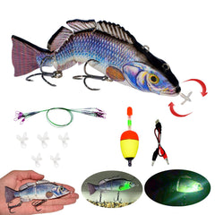 Fishing Lures Electric Lure Swimbait USB Rechargeable Bait Crankbait Automatic Swimming Lifelike Fish Fishing Tackle 5.4" (L)