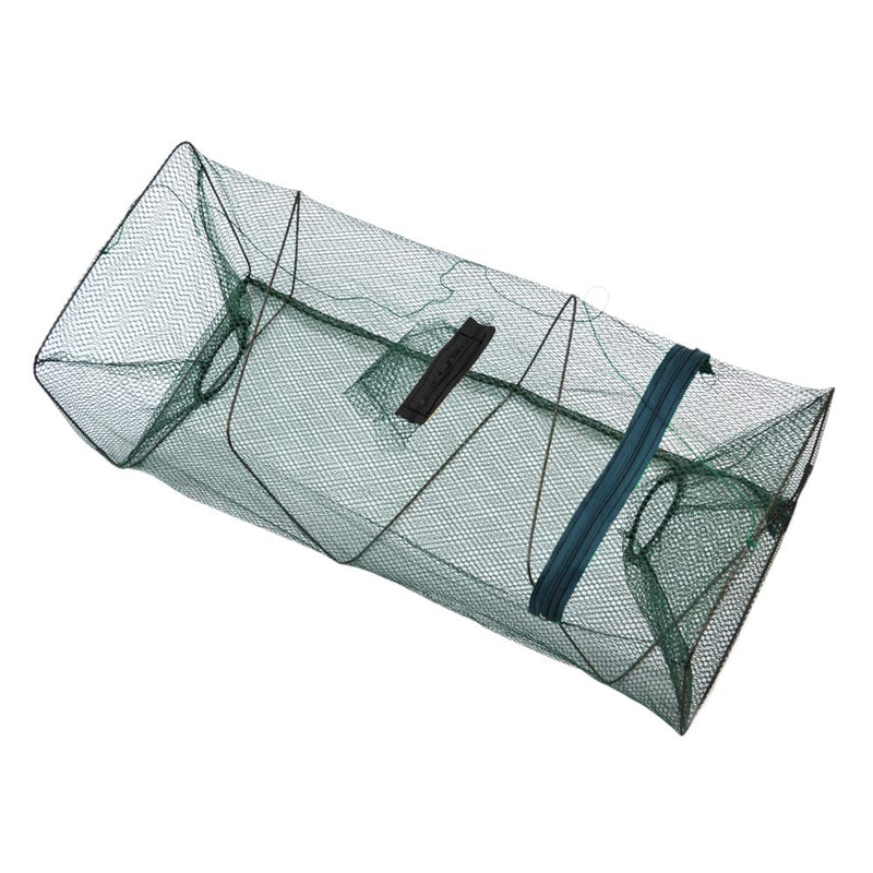 Collapsible Fishing Trap NetFish Shrimp Minnow Crayfish Crab Baits Cast Mesh Trap Automatic Fishing Nets (Green)