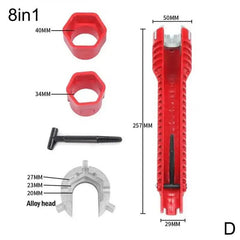 Multifunctional Sink Wrench Set for Faucet Installation