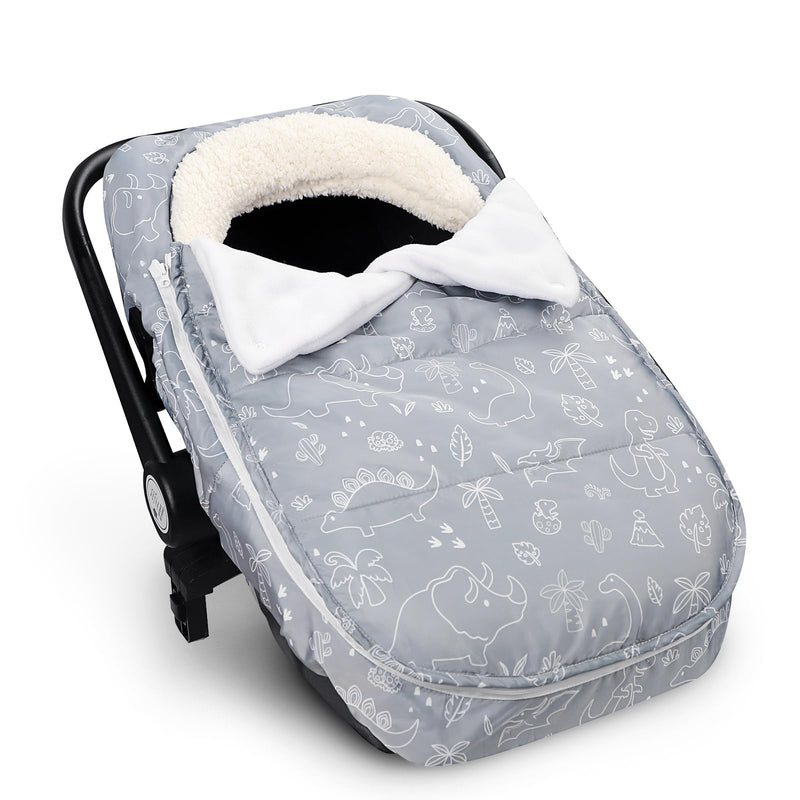 DILIMI Car Seat Covers for Babies Winter Baby Car Seat Cover Infant Car Seat Canopy for Boys Girls Warm Windproof Carseat Canopy for Newborn Dinosaur