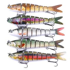 Multi-Jointed Lure for Bass Fishing, Soft Bait