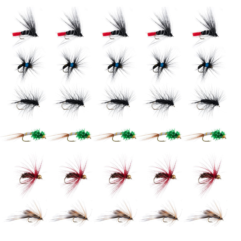 Goture Fly Fishing Flies Kit 30pcs Dry Flies Wet Flies Streamers Nymphs for Fly Fishing Trout Flies Fly Lures Fly Fishing Assortment Kit for Bass Trout Steelhead Salmon Fishing Gifts for Men
