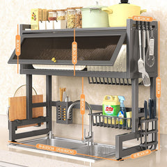Multi-Functional Kitchen Sink Organizer Rack for Dishes