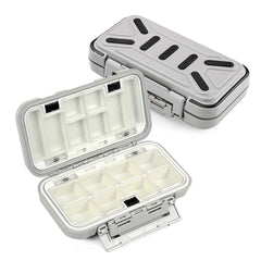 YUKI Fishing Lure Boxes Bait Storage Case Fishing Tackle Storage Trays Accessory Boxes Thicker Plastic Hooks Organizer Containers for Vest Casting Fly Fishing - Waterproof Seal (Grey Medium)