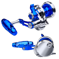 Fishing Jigging Reel Conventional Reels - Lever Drag Saltwater Heavy Duty Deep Ocean Big Game Offshore Round Aluminum Trolling Reel - Saltwater Jigging Fishing Reels JN08L