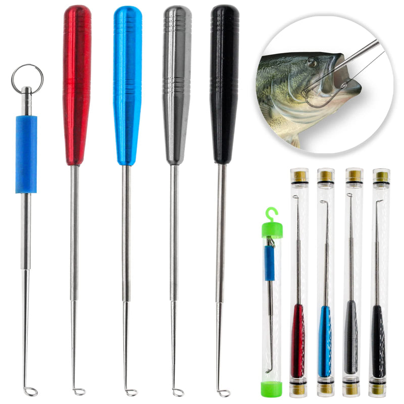 Fish Hook Remover Tool Fishing Hook Quick Removal Device Stainless Steel Fish Hook Detacher Fishing Security Gear Accessories for Saltwater Freshwater Fishing with Storage Tube (Cant Removable)