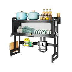 Multi-Functional Kitchen Sink Organizer Rack for Dishes